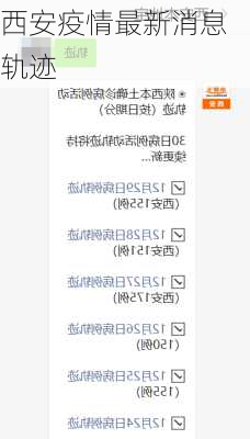 西安疫情最新消息轨迹