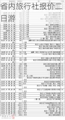 省内旅行社报价二日游