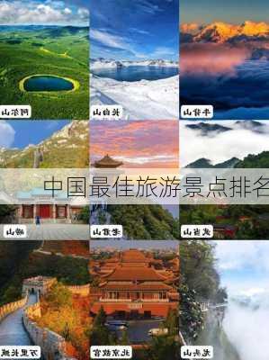 中国最佳旅游景点排名