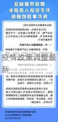 疫情政策调整最新