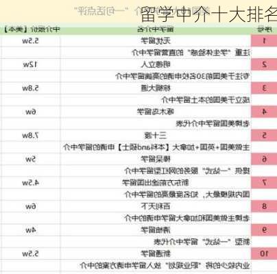 留学中介十大排名