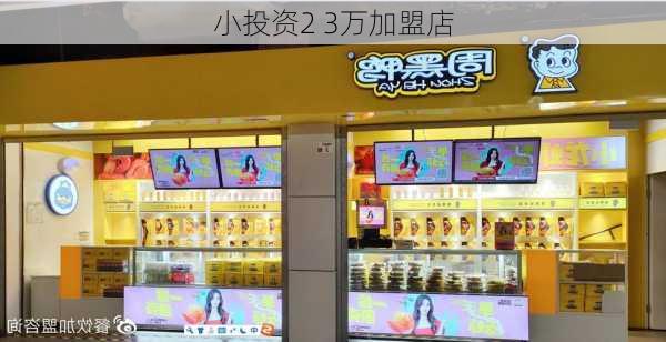 小投资2 3万加盟店