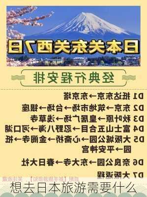 想去日本旅游需要什么