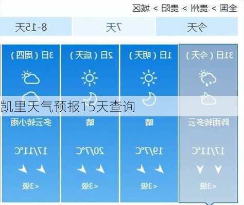 凯里天气预报15天查询