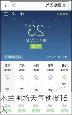 木兰围场天气预报15天